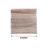 4 Pack | Blush / Rose Gold Rhinestone Mesh Velcro Backdrop Curtain Bands, Large Chair Sash Clip Tie