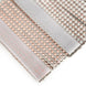 4 Pack | Blush / Rose Gold Rhinestone Mesh Velcro Backdrop Curtain Bands, Large Chair Sash Clip Tie