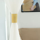 4 Pack | Gold Rhinestone Mesh Velcro Backdrop Curtain Bands, Large Chair Sash Clip Tie Backs