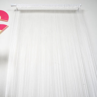 Elegant White Silk String Tassels Backdrop Party Curtains
