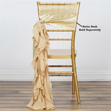 Chiffon Champagne Curly Willow Chair Sashes