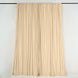 2 Pack Champagne Scuba Polyester Curtain Panel Inherently Flame Resistant Backdrops