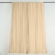 2 Pack Champagne Scuba Polyester Curtain Panel Inherently Flame Resistant Backdrops