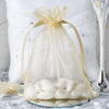 10 Pack | 5x7inch Champagne Organza Drawstring Wedding Party Favor Gift Bags