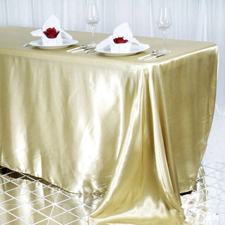 Champagne Satin Tablecloth - Add Elegance to Your Event