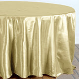 108inch Champagne Satin Round Tablecloth