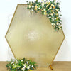 Champagne Sparkle Sequin Hexagon Wedding Arch Cover, Shiny Shimmer Backdrop Stand Cover