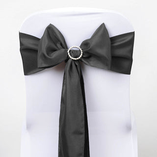 Enhance Your Event Decor with Charcoal Gray Polyester Chair Sashes