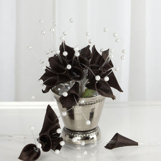 Introducing the Stunning Chocolate Artificial Floral Calla Lily Bead Flowers