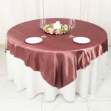 72inch x 72inch Cinnamon Rose Seamless Satin Square Table Overlay