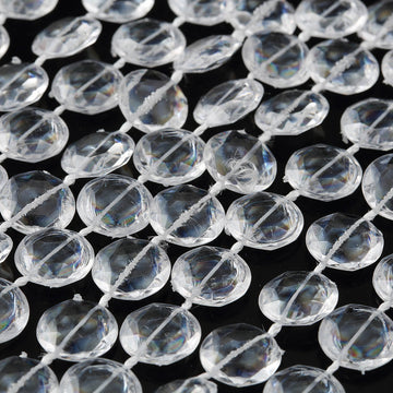 30ft Clear Acrylic Crystal Diamond Garland Chain Bead Roll 10mm