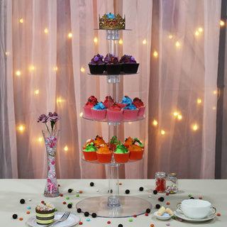Elegant and Durable 5-Tier Clear Acrylic Cupcake Tower Stand