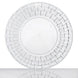 10 Pack | 10inch Clear Basketweave Rim Disposable Dinner Plates, Plastic Party Plates