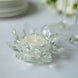 Clear 4.5inch Crystal Glass Lotus Flower Votive Candle Holders, Tealight Taper Candle Stands