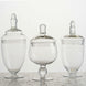 Set of 3 | Clear Glass Apothecary Party Favor Candy Jars With Snap On Lids