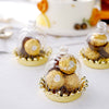 12 Pack | Gold Crown Party Favor Gift Boxes, Candy Treat Containers With Clear Dome Lid- 4Inch
