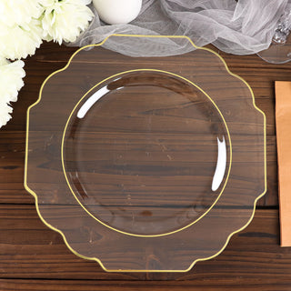 Elegant and Durable Clear Hard Plastic Dinner Plates