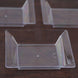 12 Pack | 4inch Clear Mini Square Plastic Appetizer Plates, Disposable Dessert Plates