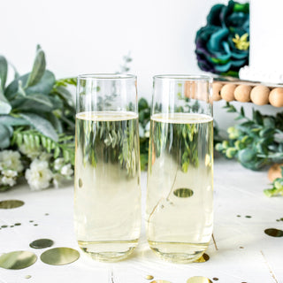 Clear Plastic Stemless Champagne Flutes - Add Elegance to Your Celebrations