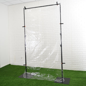 5FT x 9FT | Clear Portable Isolation Wall Kit, Floor Standing Sneeze Guard