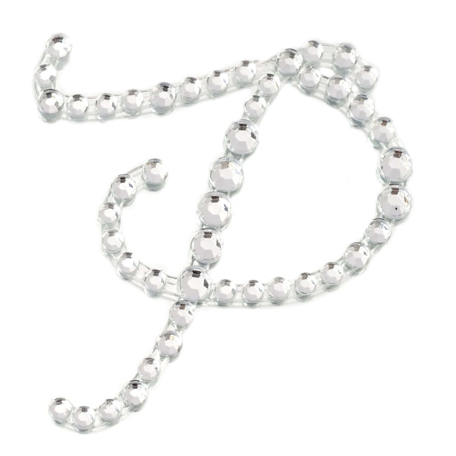 Description Picture 2 of item12 Pack 1.5" Clear Rhinestone Monogram Letter Jewel Sticker Self Adhesive DIY Diamond Decor - P