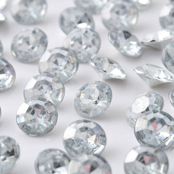 1000 Pcs Clear Round Diamond Rhinestones, DIY Craft Jewels Decor