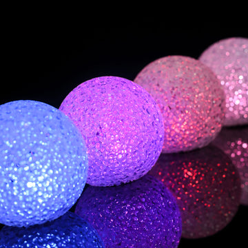 4 Pack | 3" Color Changing LED Ball Light Centerpiece Fillers, Battery Operated Mini Light Globes
