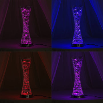 2ft Color Changing LED Spiral Metal Tower Columns LED Lamp, Night Light Wedding Centerpiece