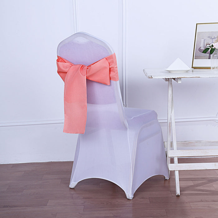 5 PCS | 6x108 Coral Polyester Chair Sash