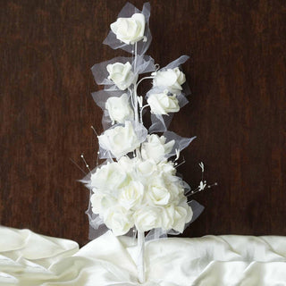 Cream Artificial Handcrafted Foam Rose Flowers - Add Elegance and Charm to Your Event Decor