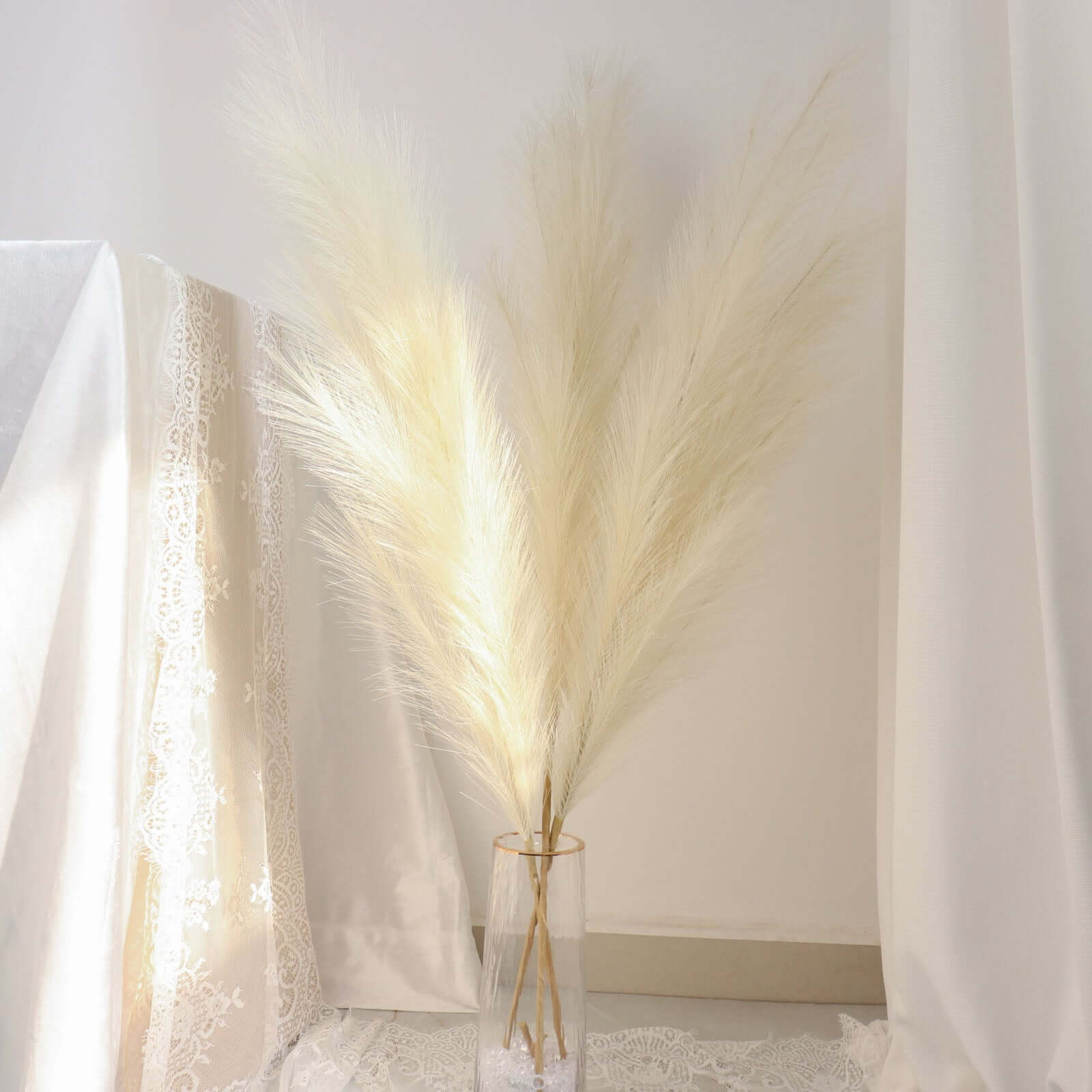 3 Stems 44 Silk Pampas Grass Artificial Plant Sprays