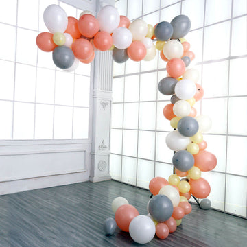 110 Pack | Cream, Gray and Peach DIY Balloon Garland Arch Party Kit