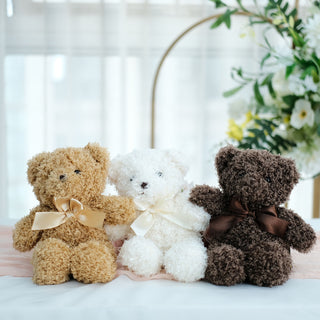 Dark Brown Plush Stuffed Teddy Bears: Perfect Party Favors and Centerpiece Decor