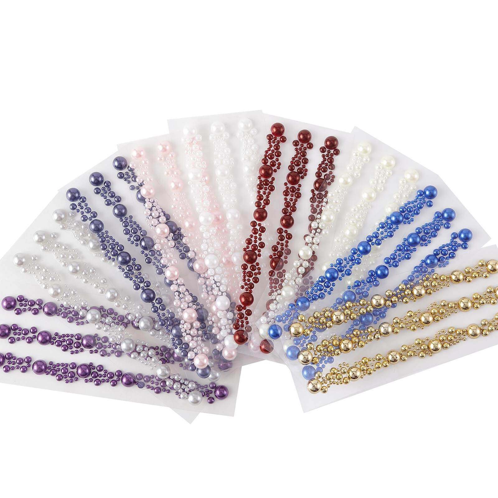 Description Picture 3 of itemGold Self Adhesive Pearl Rhinestone Stickers, DIY Craft Peel and Stick Gem Stickers