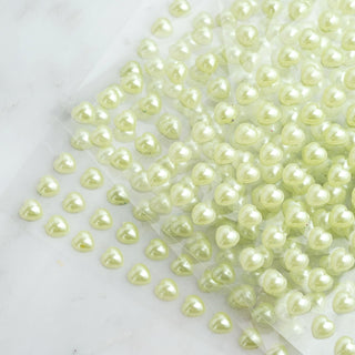 Elevate Your Event Decor with Apple Green Heart Diamond Rhinestone Stickers