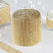 5 inch x 10 Yards Shiny Gold Diamond Rhinestone Ribbon Wrap Roll, DIY Craft Decor