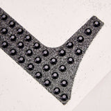 4inch Black Decorative Rhinestone Number Stickers DIY Crafts - 0