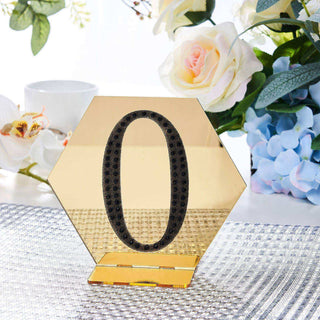 Sparkle Up Your Event Decor with Black Rhinestone Number Stickers