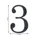 4inch Black Decorative Rhinestone Number Stickers DIY Crafts - 3