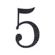 4inch Black Decorative Rhinestone Number Stickers DIY Crafts - 5#whtbkgd