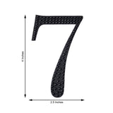 4inch Black Decorative Rhinestone Number Stickers DIY Crafts - 7