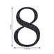 4inch Black Decorative Rhinestone Number Stickers DIY Crafts - 8