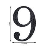 4inch Black Decorative Rhinestone Number Stickers DIY Crafts - 9