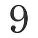4inch Black Decorative Rhinestone Number Stickers DIY Crafts - 9#whtbkgd