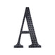 4inch Black Decorative Rhinestone Alphabet Letter Stickers DIY Crafts - A#whtbkgd