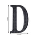 4inch Black Decorative Rhinestone Alphabet Letter Stickers DIY Crafts - D