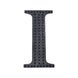 4inch Black Decorative Rhinestone Alphabet Letter Stickers DIY Crafts - I#whtbkgd
