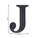 4inch Black Decorative Rhinestone Alphabet Letter Stickers DIY Crafts - J