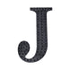4inch Black Decorative Rhinestone Alphabet Letter Stickers DIY Crafts - J#whtbkgd