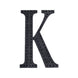 4inch Black Decorative Rhinestone Alphabet Letter Stickers DIY Crafts - K#whtbkgd